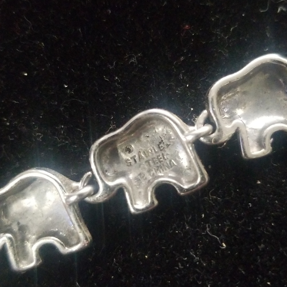 Stainless steel elephant bracelet